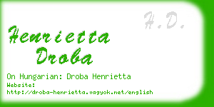 henrietta droba business card